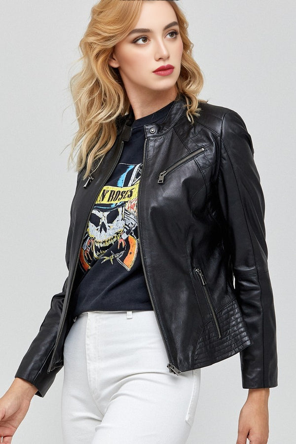 Lucy Stylish Biker Jacket For Women