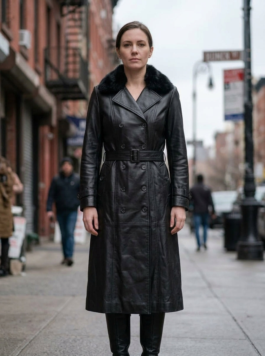 Alicia Double Breasted Plus Size Coat For Women