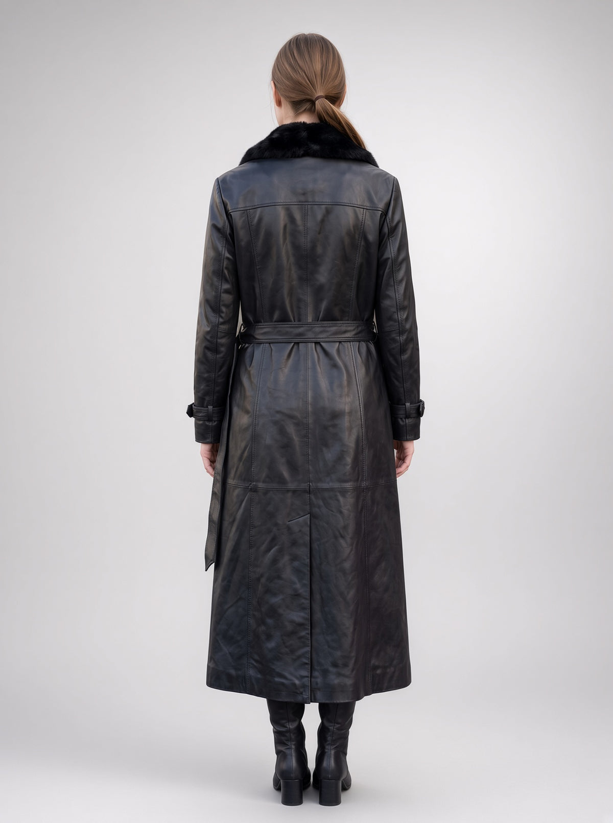 Black Brenda Long Coat For Women