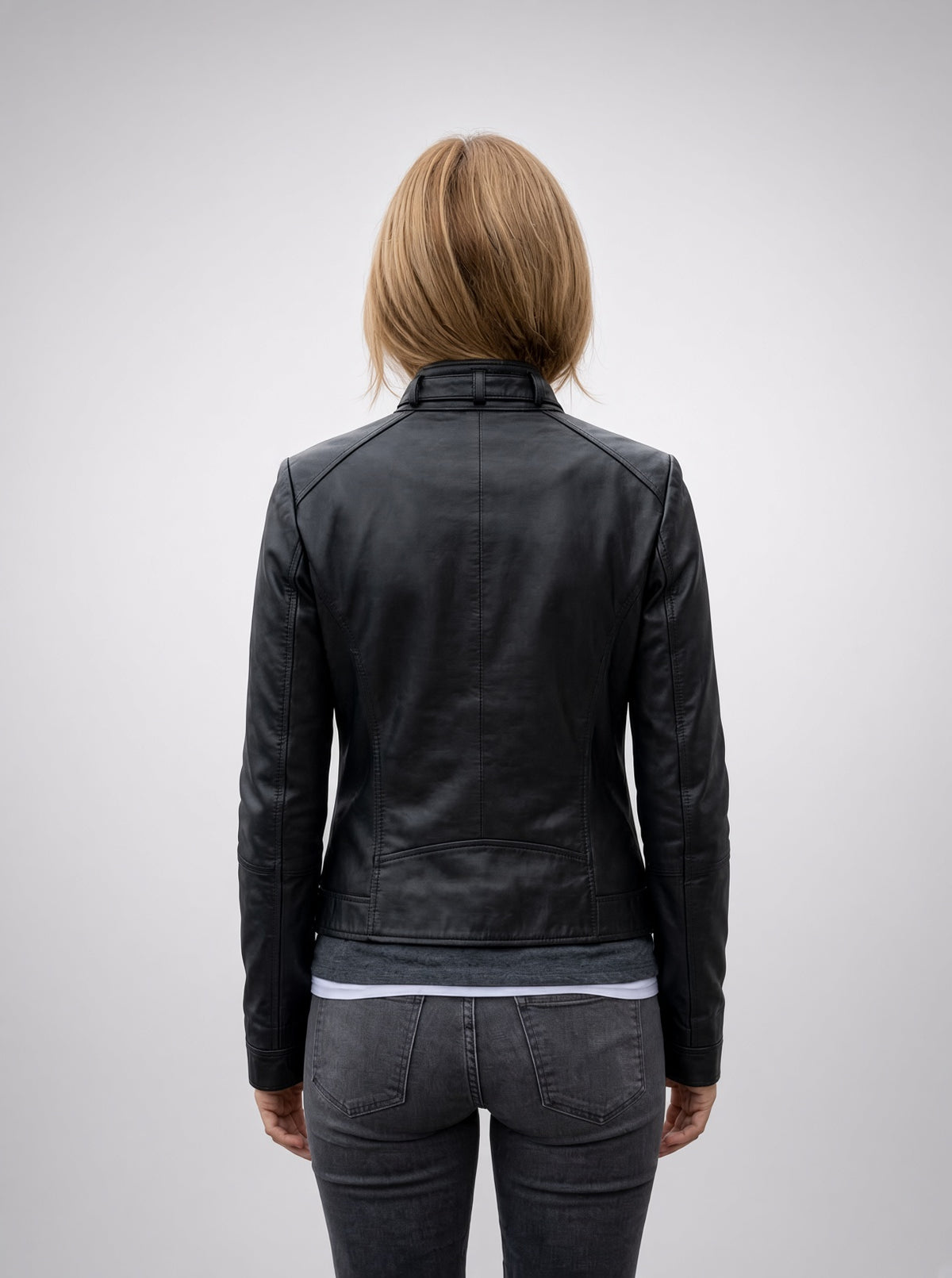 Eliya Black Stylish Leather Jacket For women