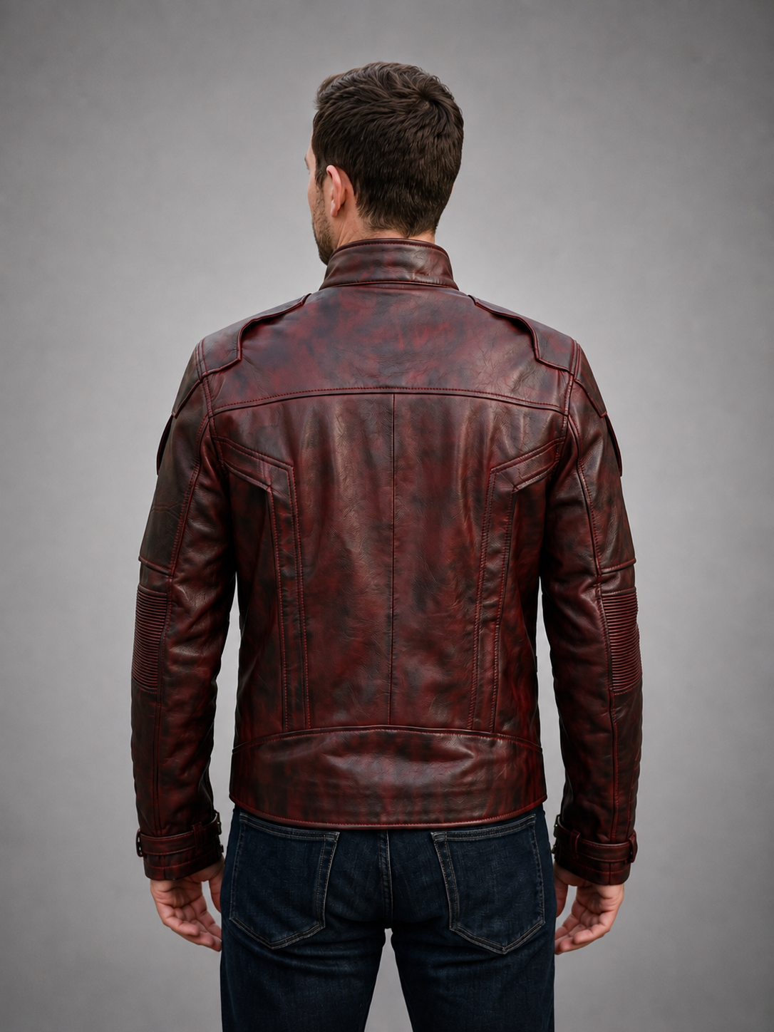 Galaxy Stylish Brown Leather Jacket For Men