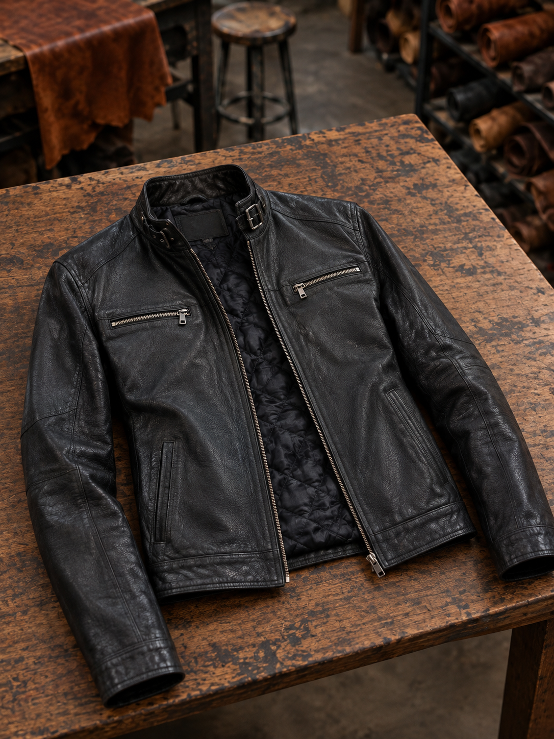 Noir Edge Leather Jacket