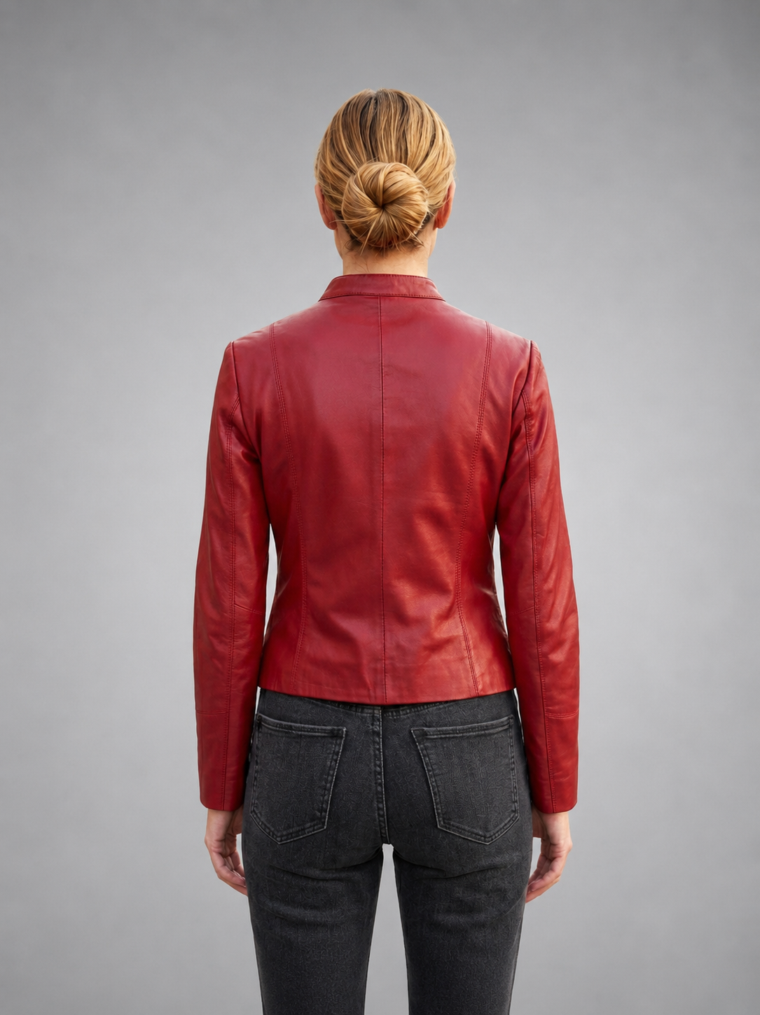 Red Viola Women's Leather Jacket