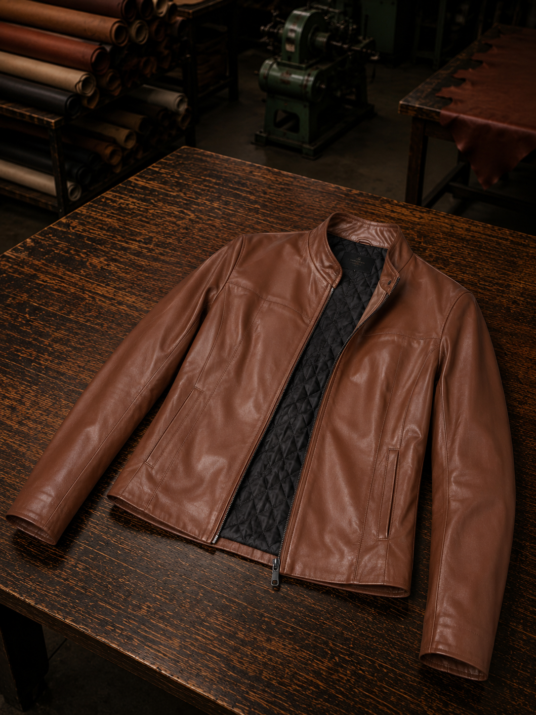 Women Brown Classic Leather Jacket
