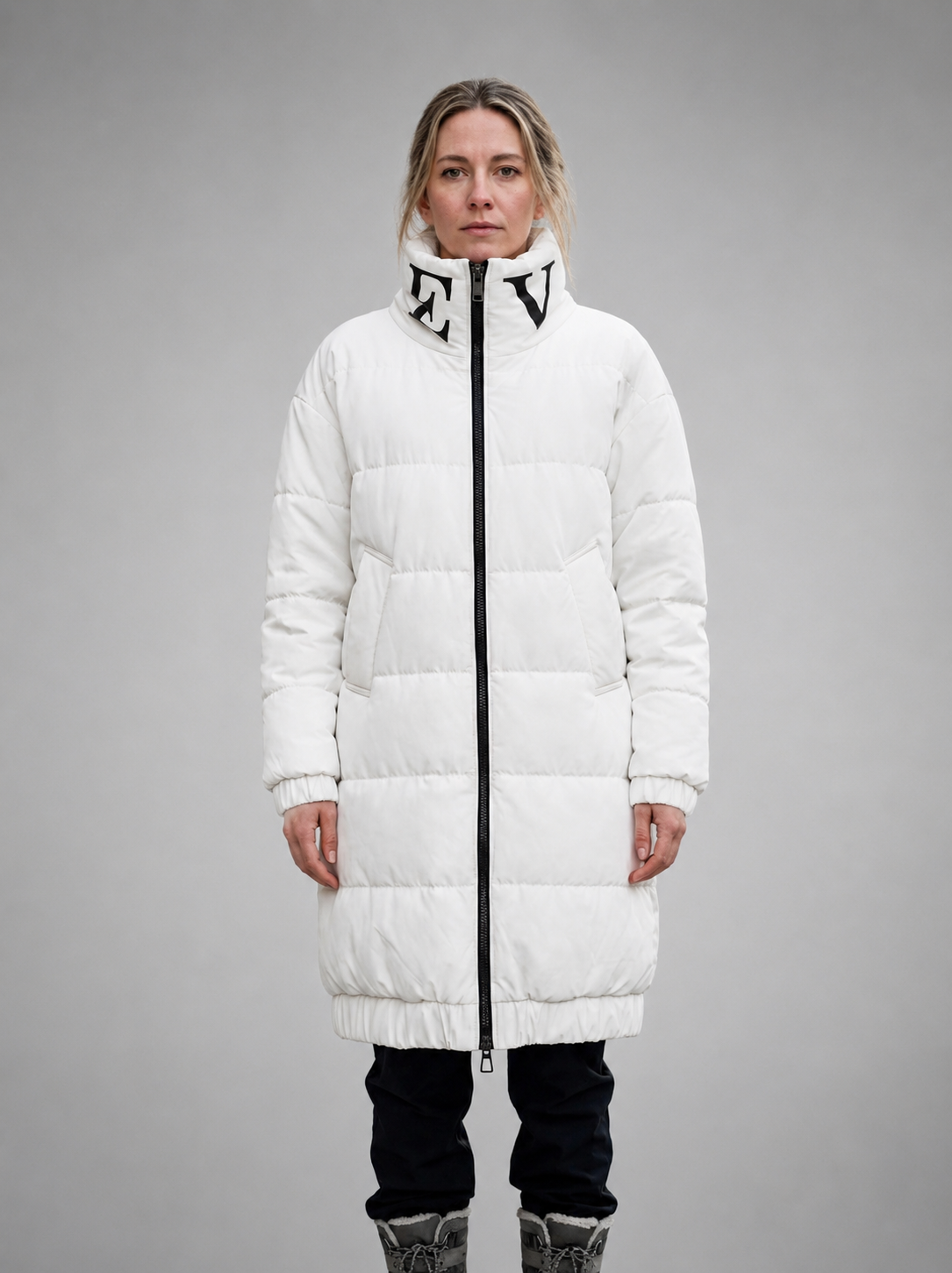 Women's White Quilted Puffer Coat