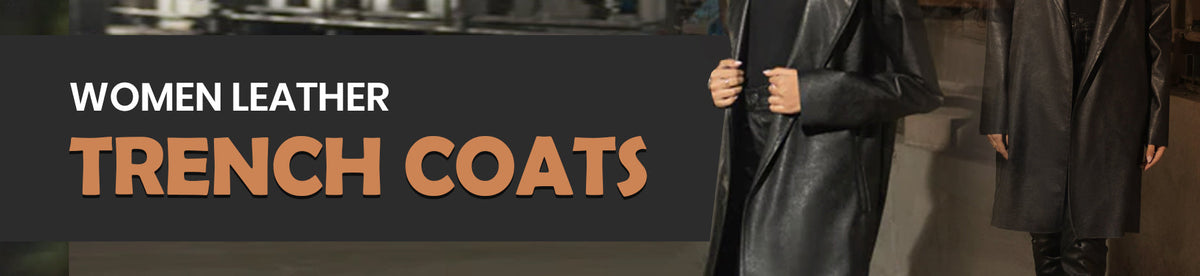 Women Leather Trench Coats