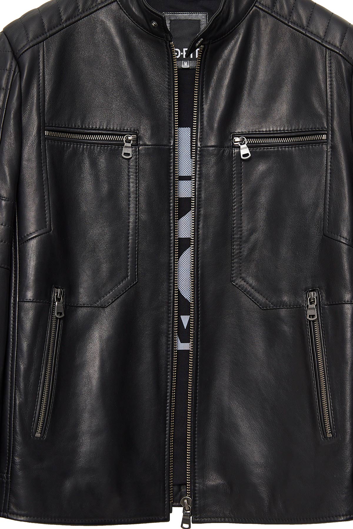Morant Black Judge Collar Men's Leather Jacket