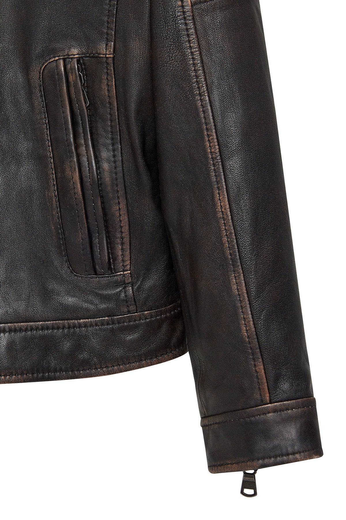 Kobe Men's Bronze Leather Jacket
