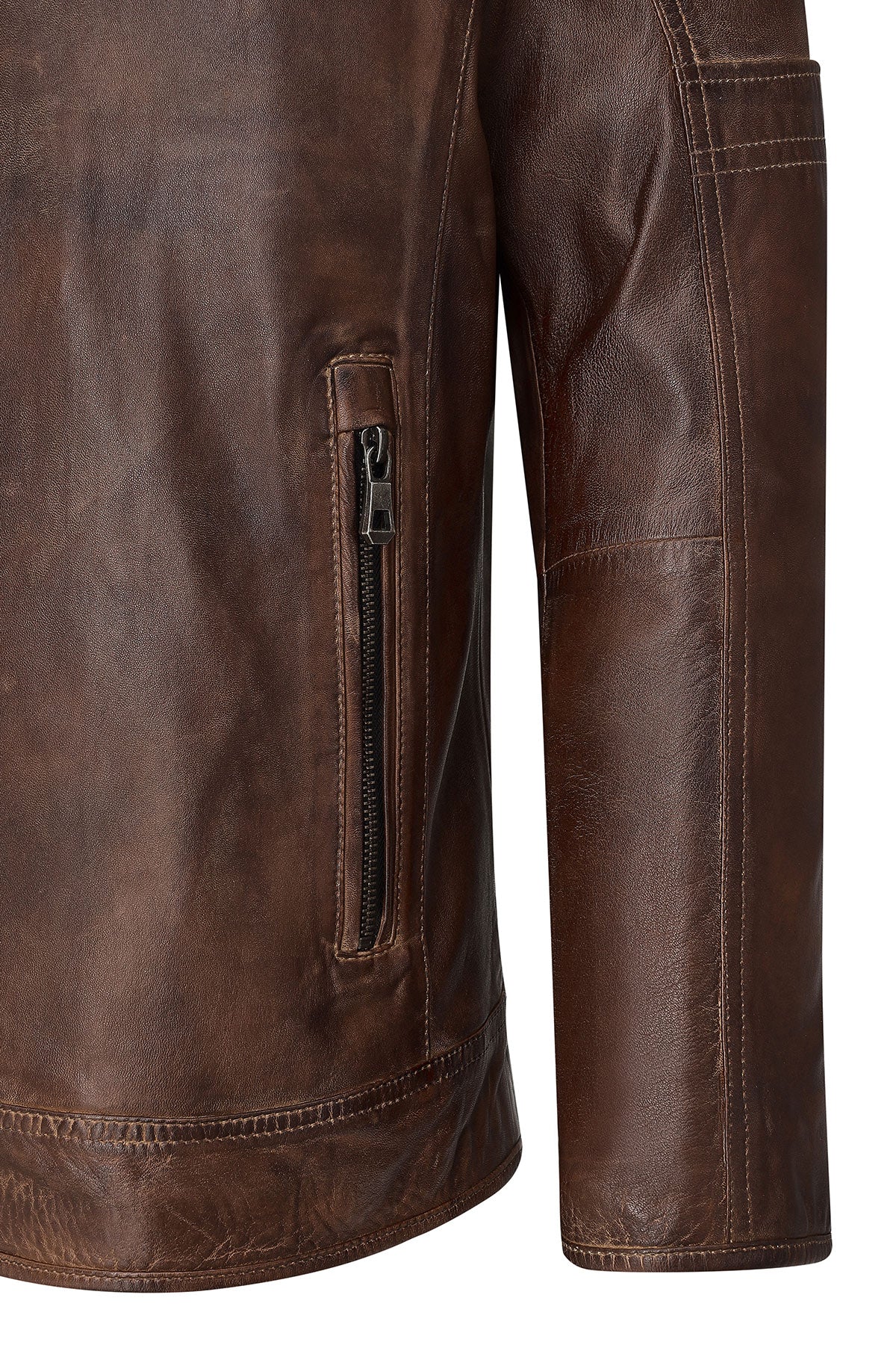 Mbappe Brown Men's Leather Jacket