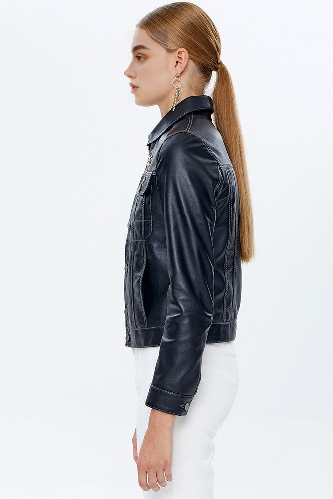 Black Kiss Jacket For Women