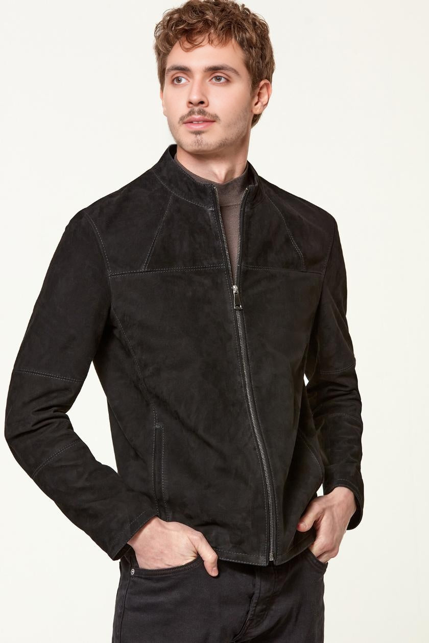 Kansas Black Suede Jacket For Men