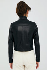 Jill Black Sheepskin Leather Jacket