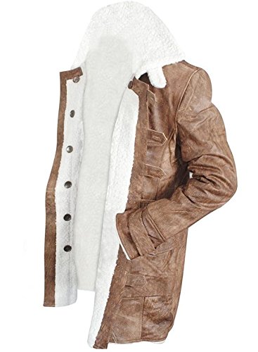 Bane Light Brown Fur Leather Jacket For Men
