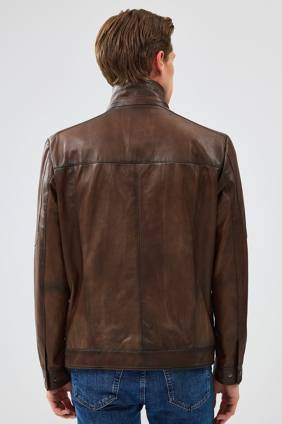Mateo Brown Leather Jacket For Men