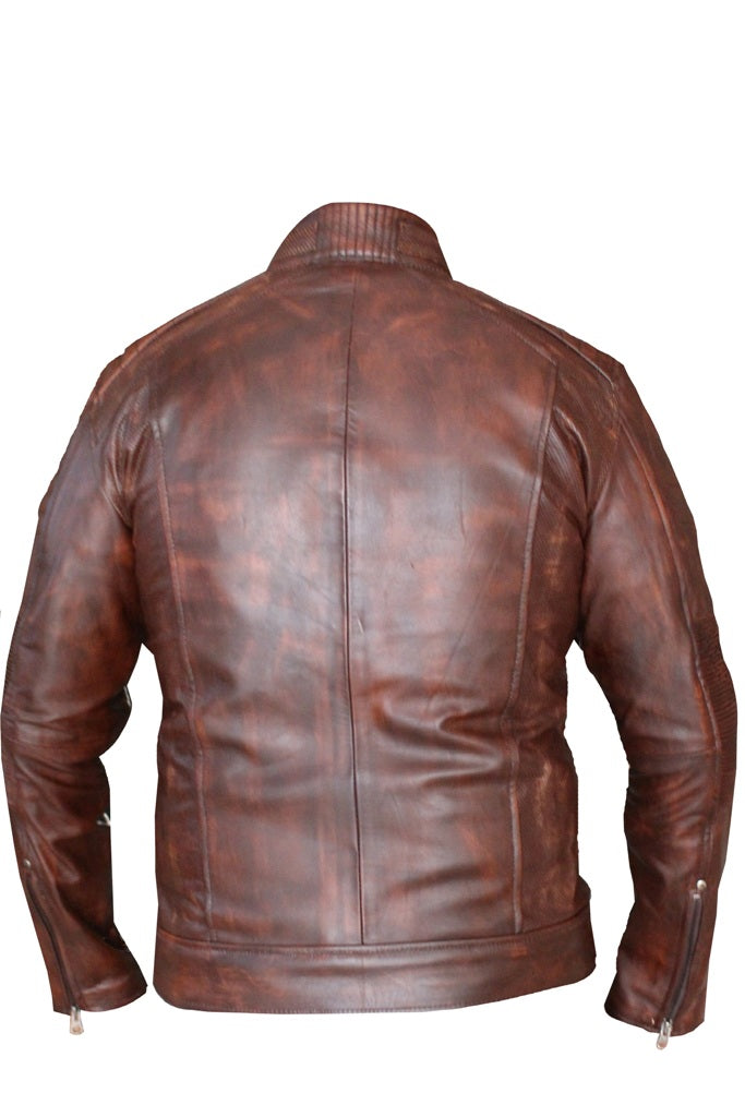 Cafe Racer stylish Brown leather jacket For Men