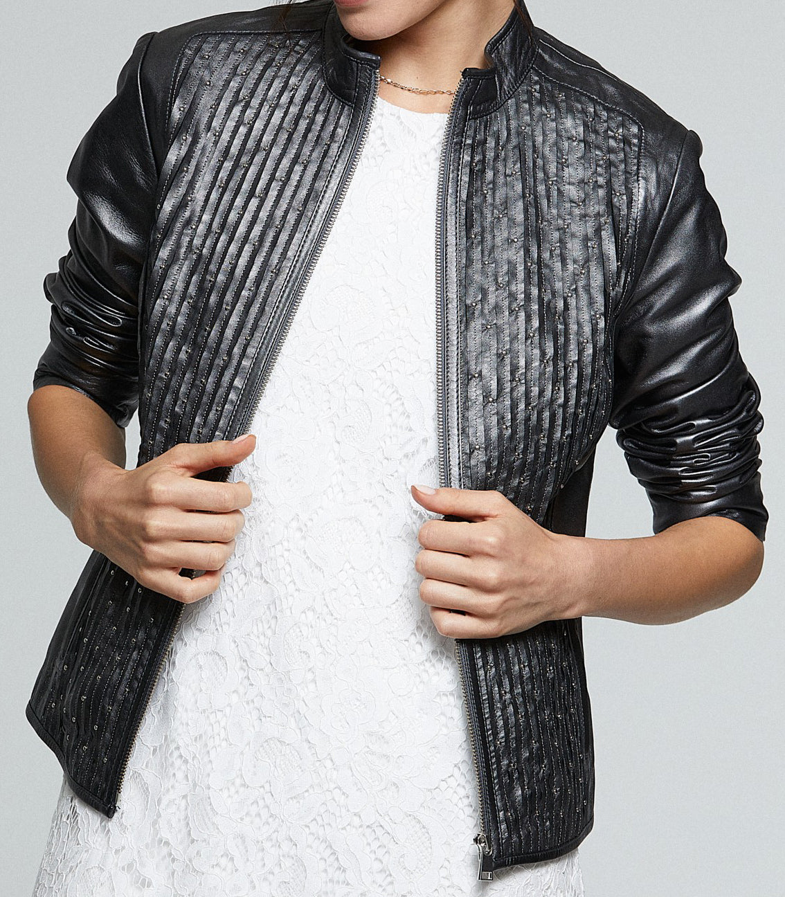 Black Lena Stylish Women's Leather Jacket