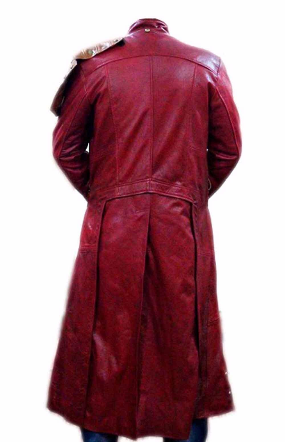 Galaxy Red Leather Coat For Men
