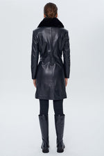 Black Christina Long Coat For Women