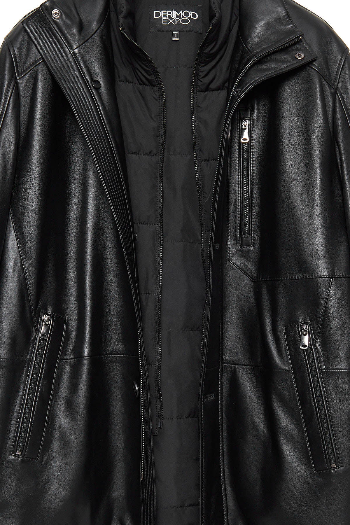Men's Nathan Black Leather Coat