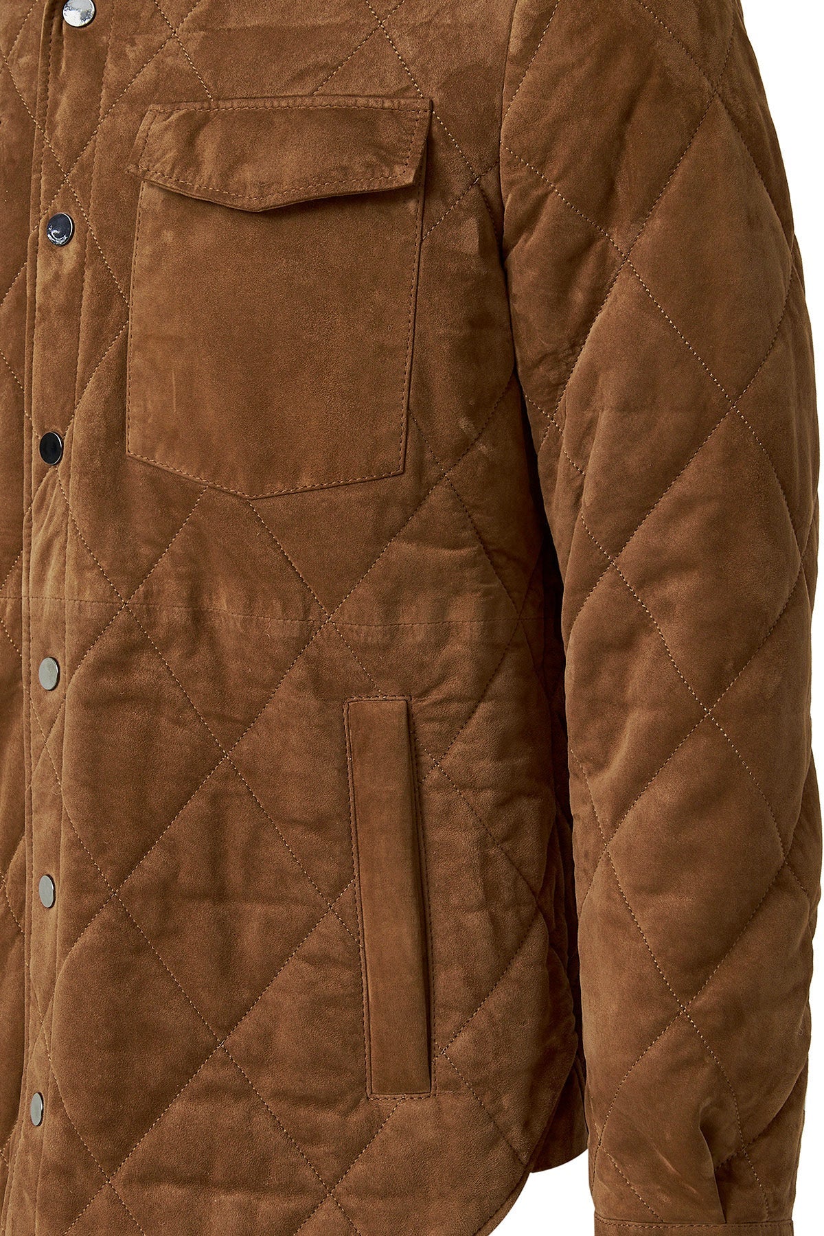 Kante Camel Shirt Collar Men’s Suede Leather Coat