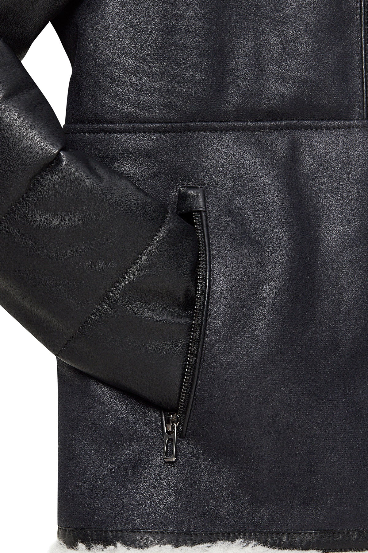 Zermatt Teddy Black Coat For Men