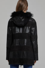 Dahlia Black Sheepskin Leather Jacket