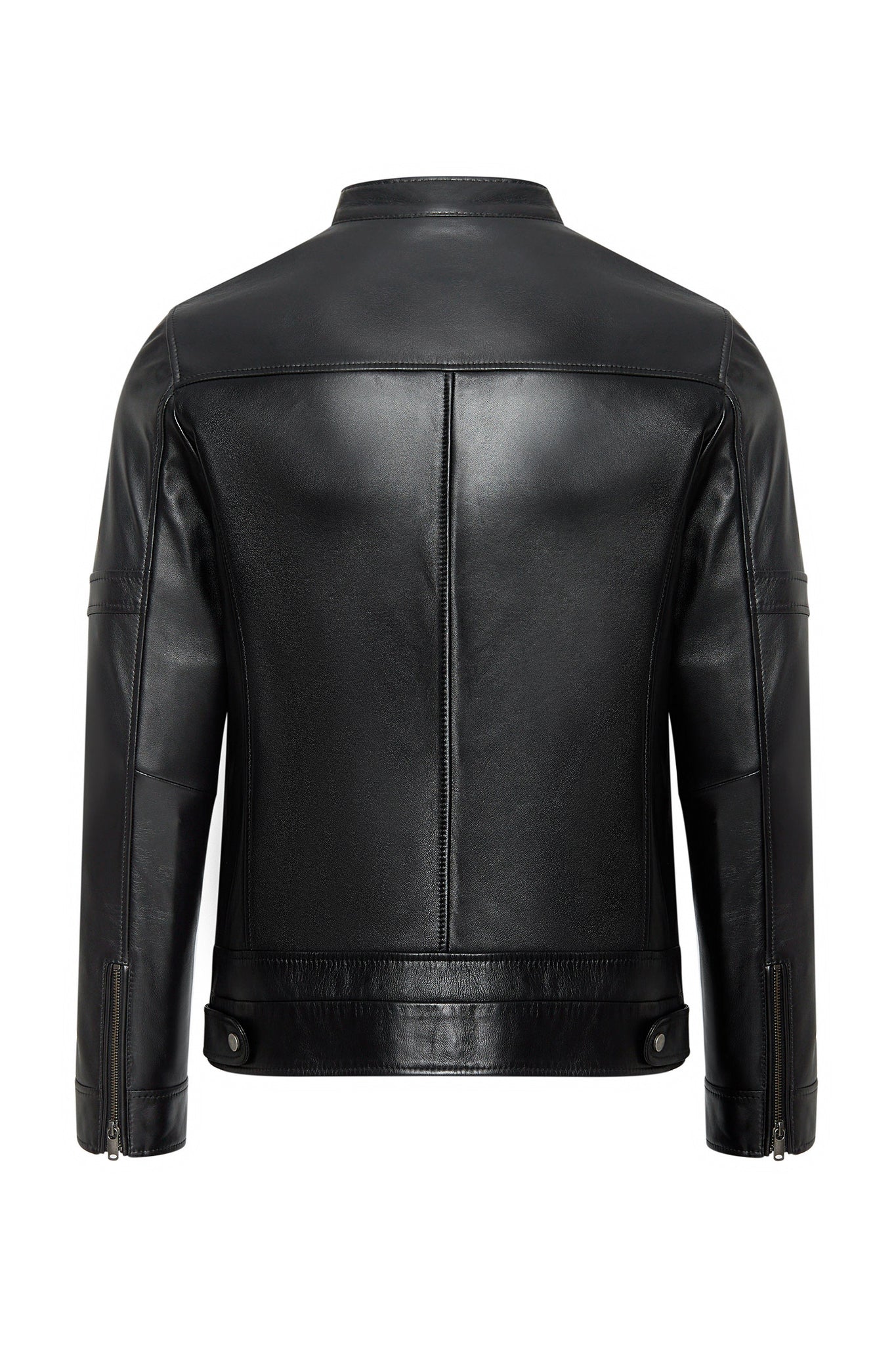 Patrick Men's Black Collar Judge Leather Jacket