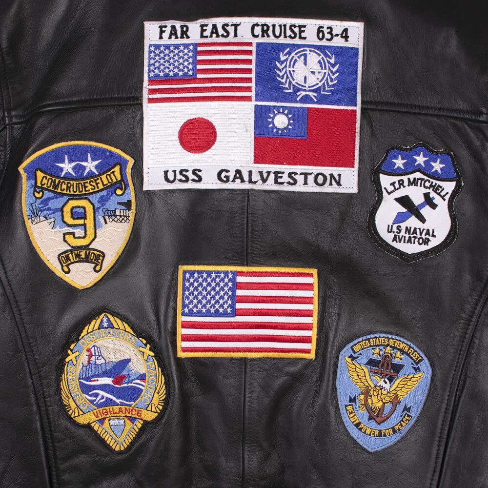 Black Bomber Leather Jacket For Men