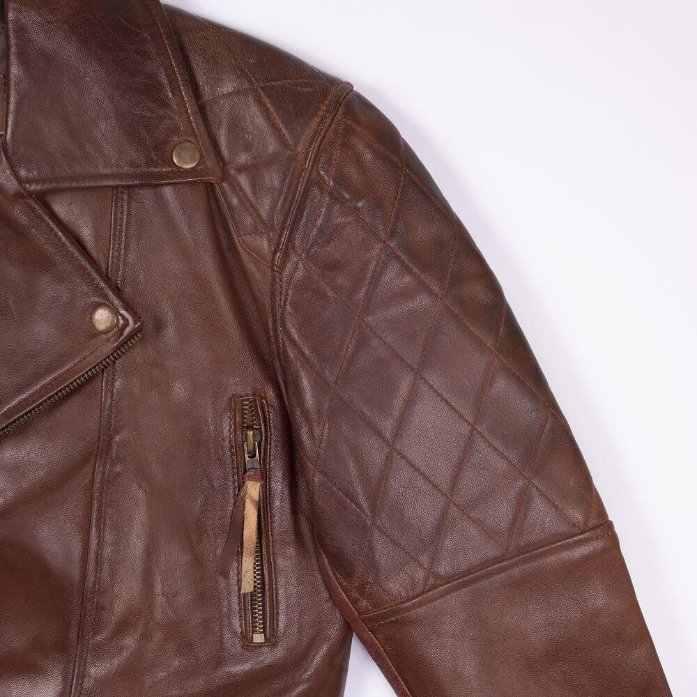 John Brown Quilted Men's Leather Jacket