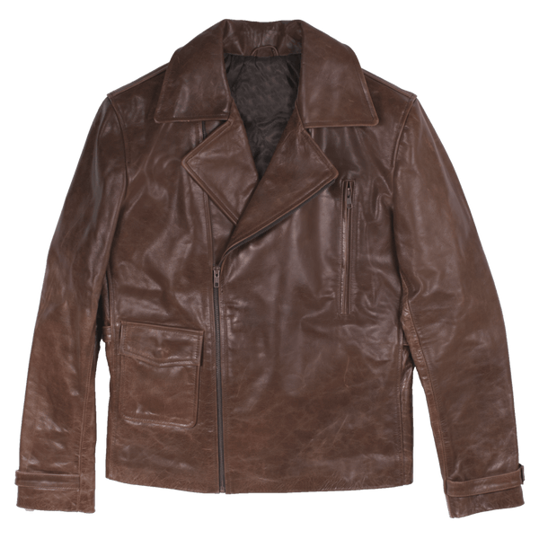 Sheep Skin Dark brown Leather Jacket For Men