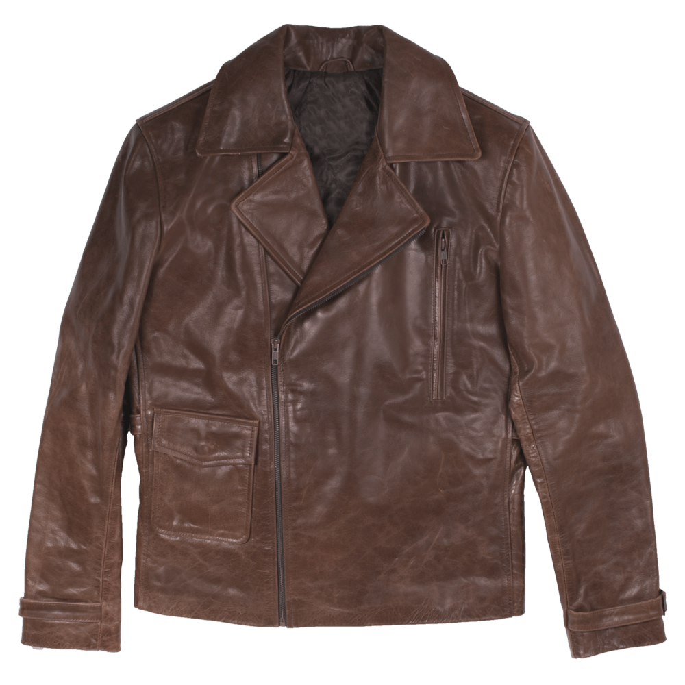 Sheep Skin Dark brown Leather Jacket For Men