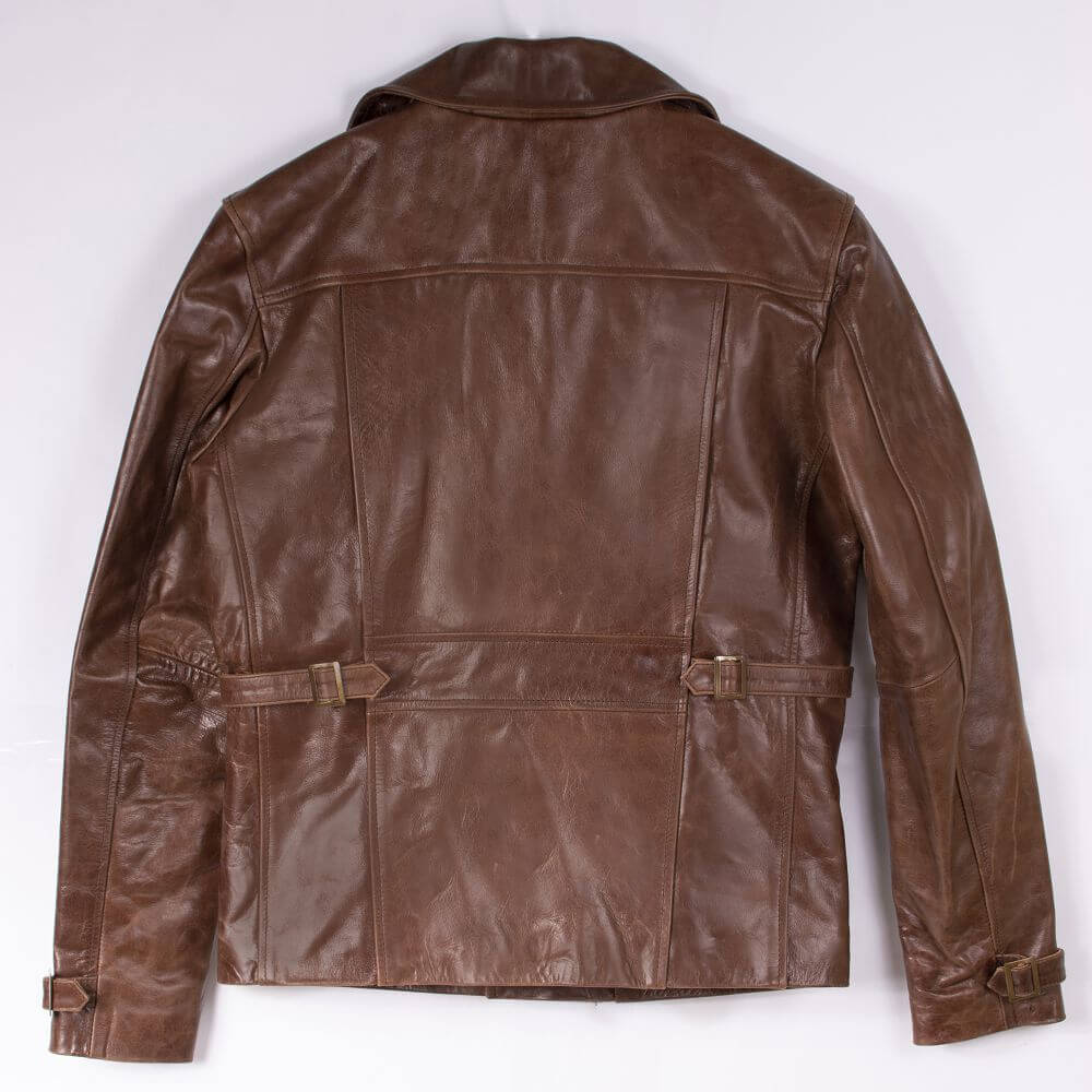 Sheep Skin Dark brown Leather Jacket For Men