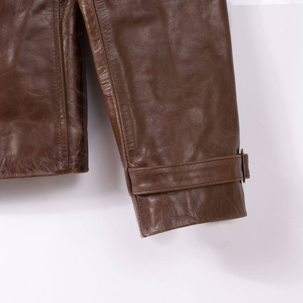 Sheep Skin Dark brown Leather Jacket For Men
