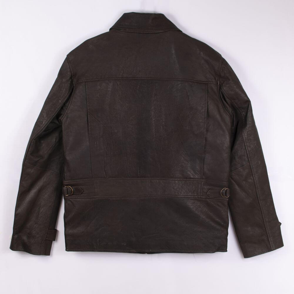 Men Brown Distressed Leather Jacket