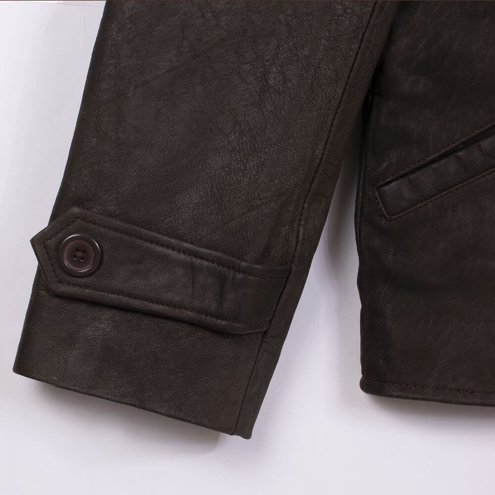 Men Brown Distressed Leather Jacket