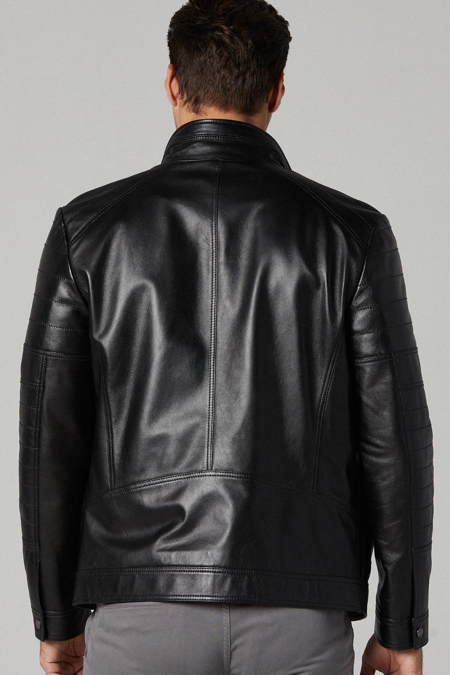 Atlanta Black Distressed Leather Jacket For Men