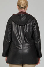 Black Long Leather Jacket For Women