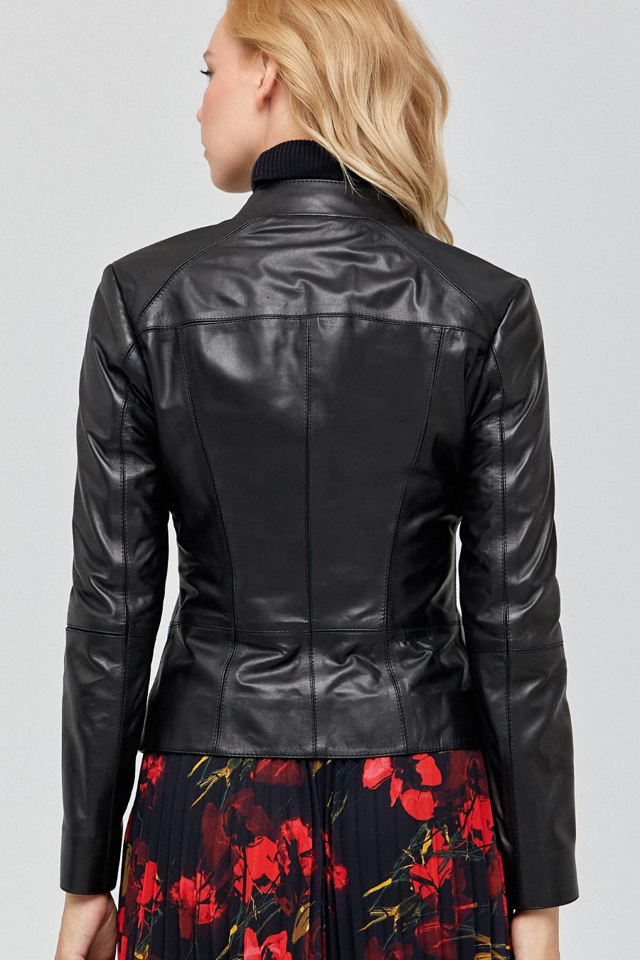 Raleigh Black Leather Jacket for Women