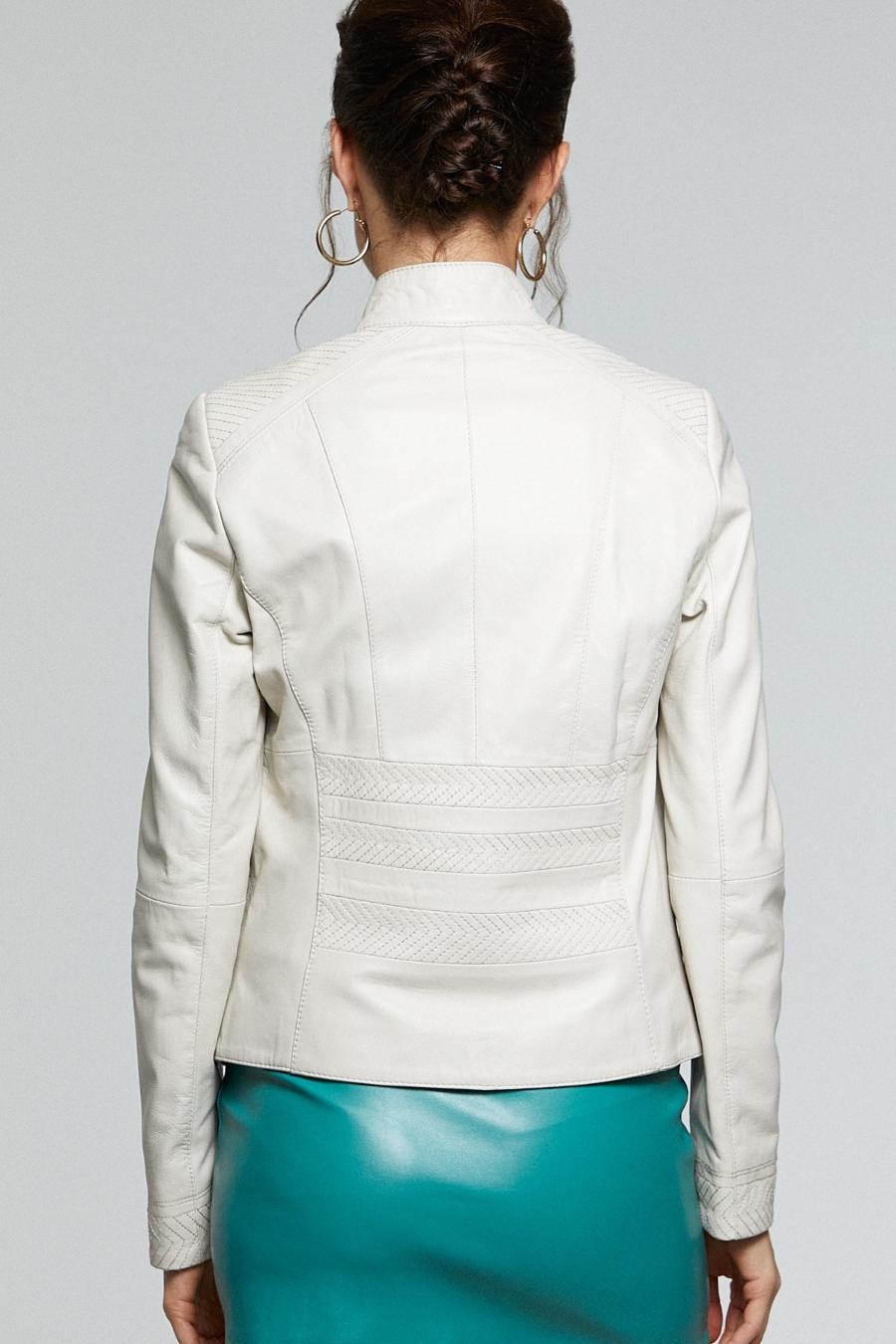 Snow White Leather Jacket For Women