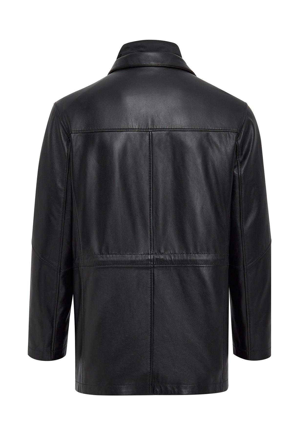 Men's Nathan Black Leather Coat
