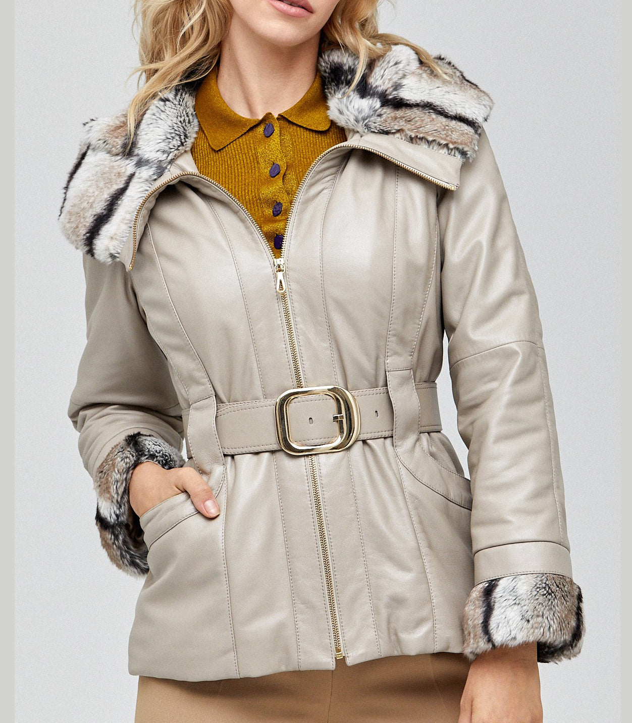 White Monterosa Women's Leather Jacket