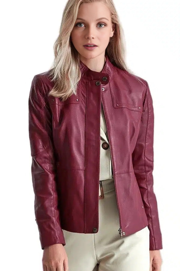 Evangeline Women Real Leather Jacket