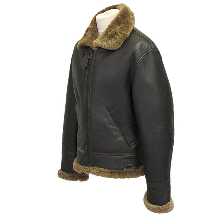 B3 Ginger Distressed Leather Jacket For Mens