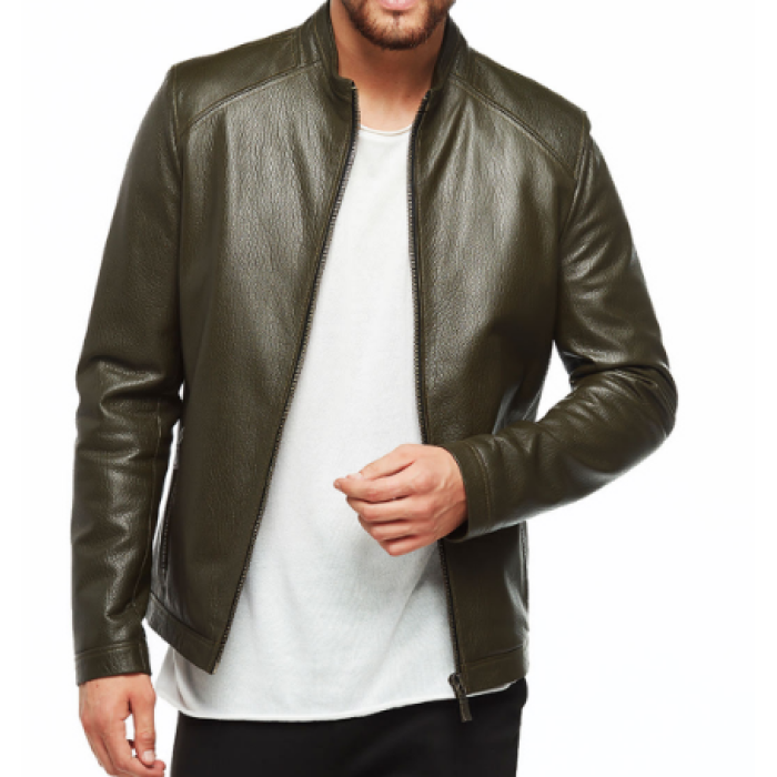 Armond Green Jumbo Leather Jacket For Men