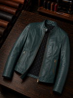 Addison Green Leather Jacket For Women