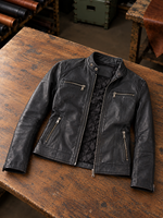Alexa Black Stylish Leather Jacket For Women