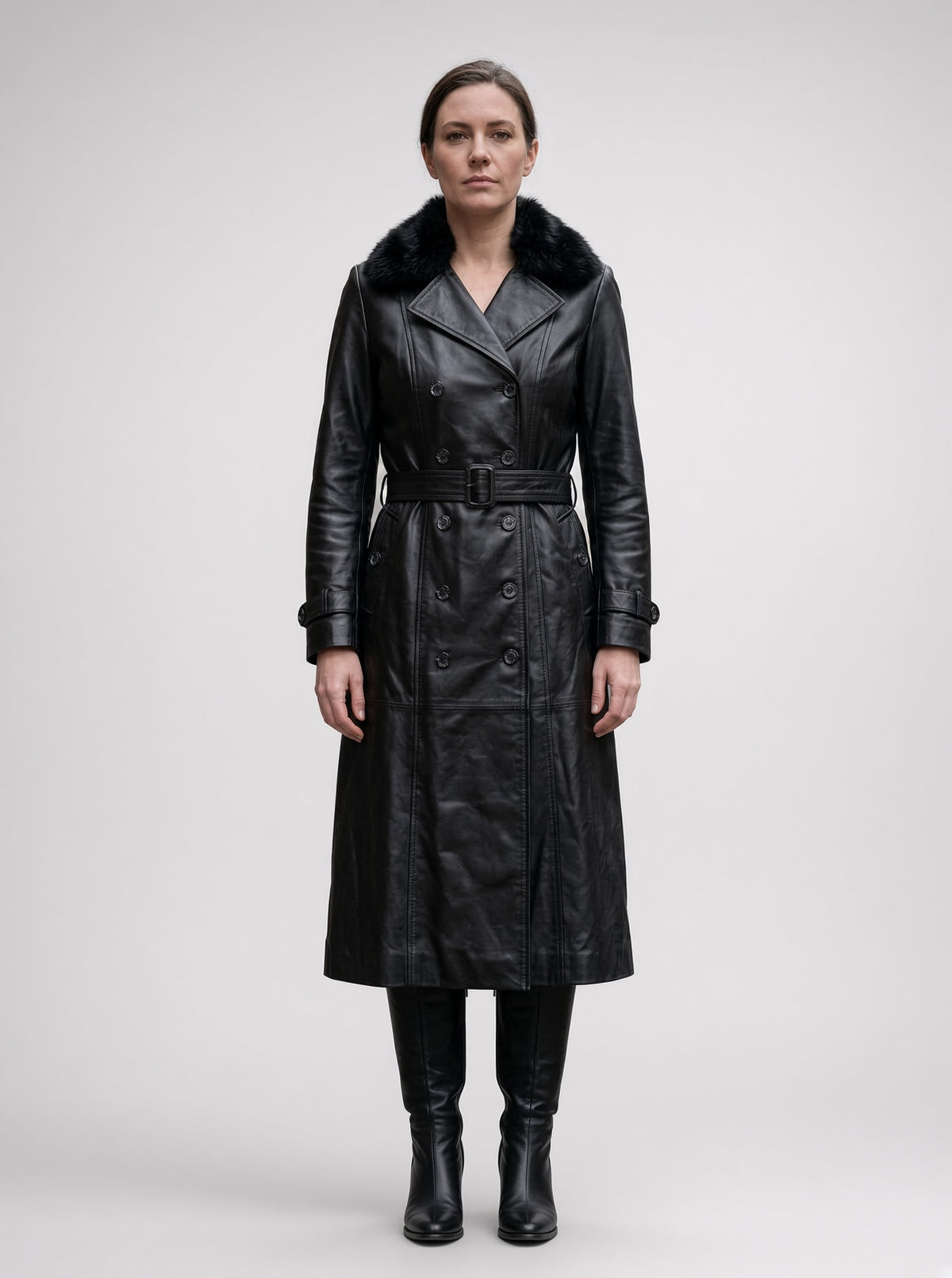 Alicia Double Breasted Plus Size Coat For Women