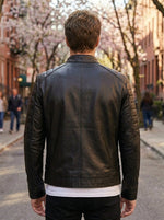 Antoni Black Leather Jacket For Men