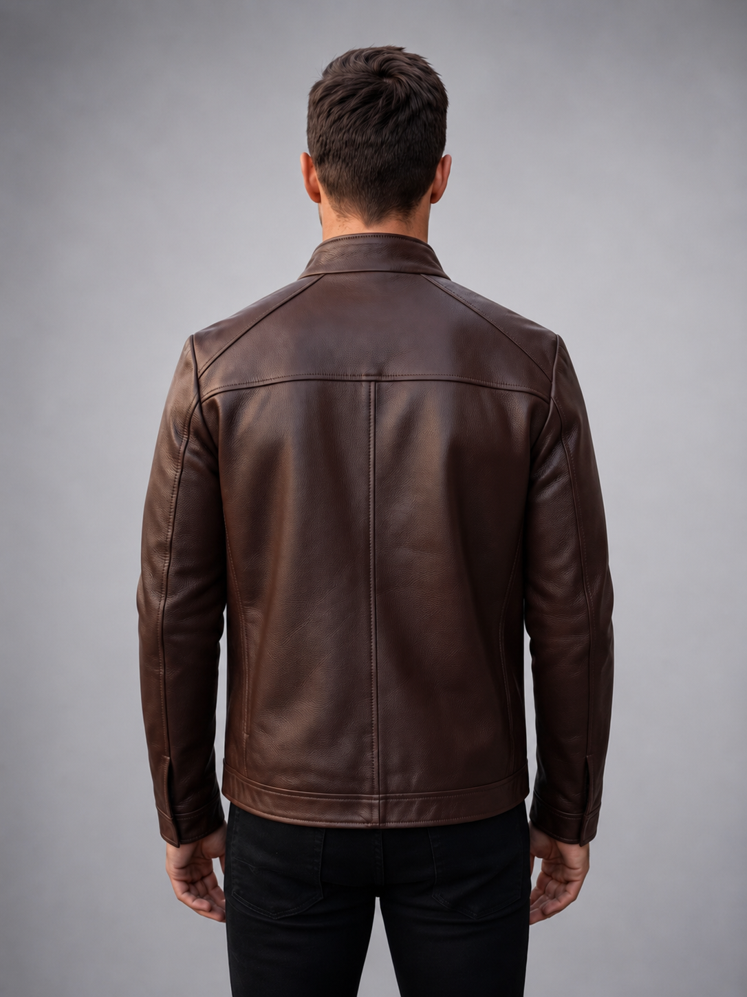 Armond Whiskey Jumbo Leather Jacket For Men