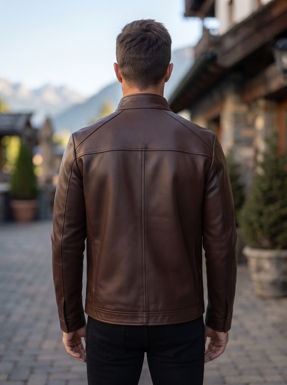 Armond Whiskey Jumbo Leather Jacket For Men